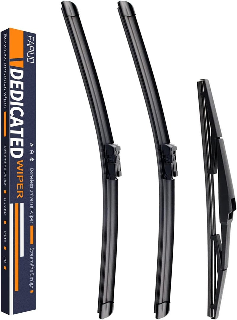 FAPIUO Replacement for Lexus RX350 2016-2022, Lexus RX450h 2016-2022 Silent Wipers - Front and Rear Windshield Wipers 26"+21"+16" Full Blade Set (3 Pack) TOP LOCK - Image 1